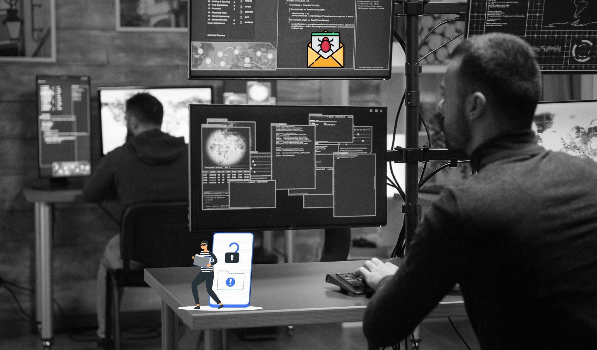 virus informatico ataca a una red de ordenadores